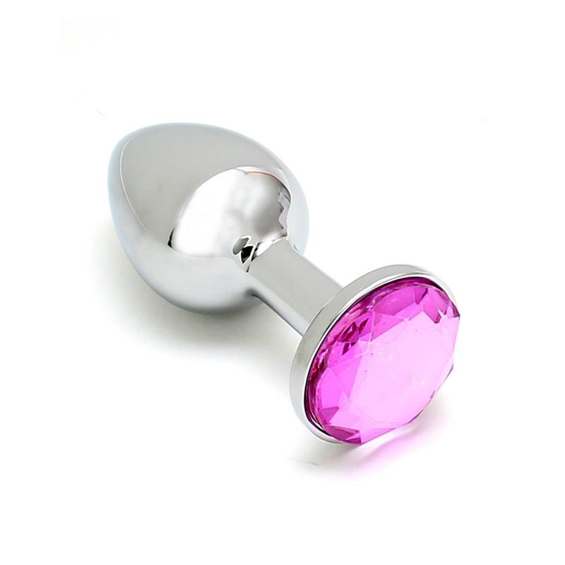 Metal Butt Plug Sofia Pink Jewel