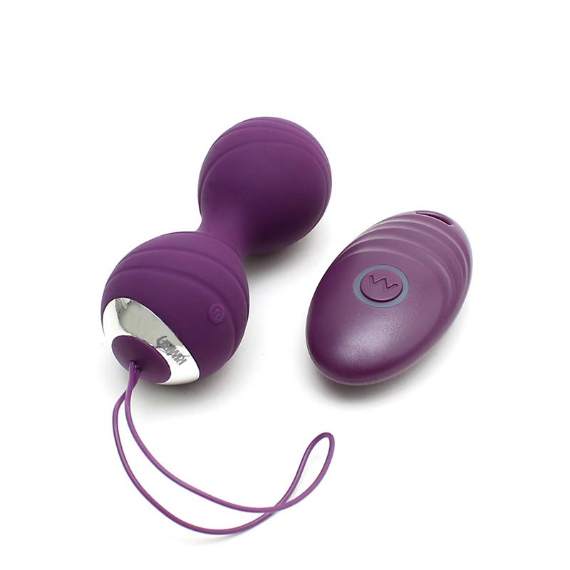 Vibrating Kegel Balls with Remote Control Cannes Purple