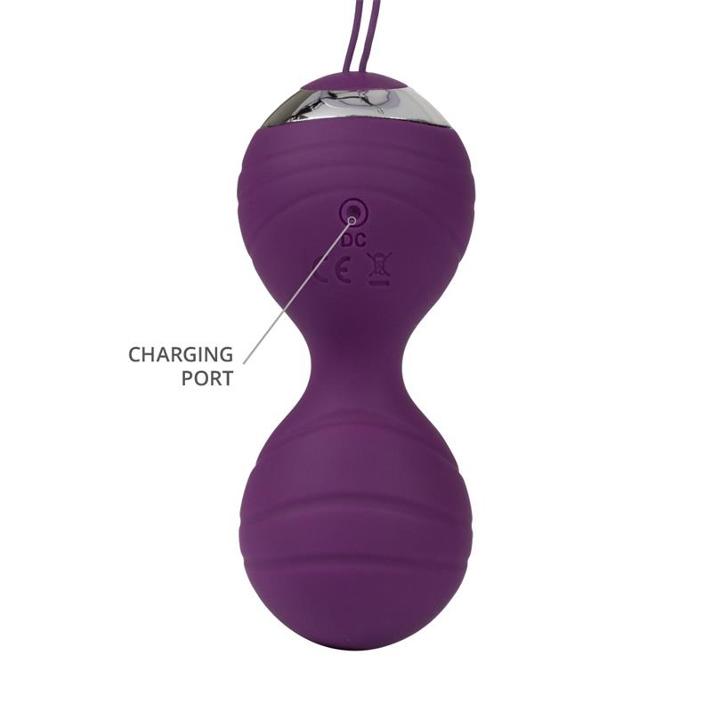 Vibrating Kegel Balls with Remote Control Cannes Purple