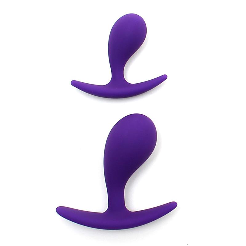 Set of 2 Anatomic Butt Plugs Copenhagen Purple