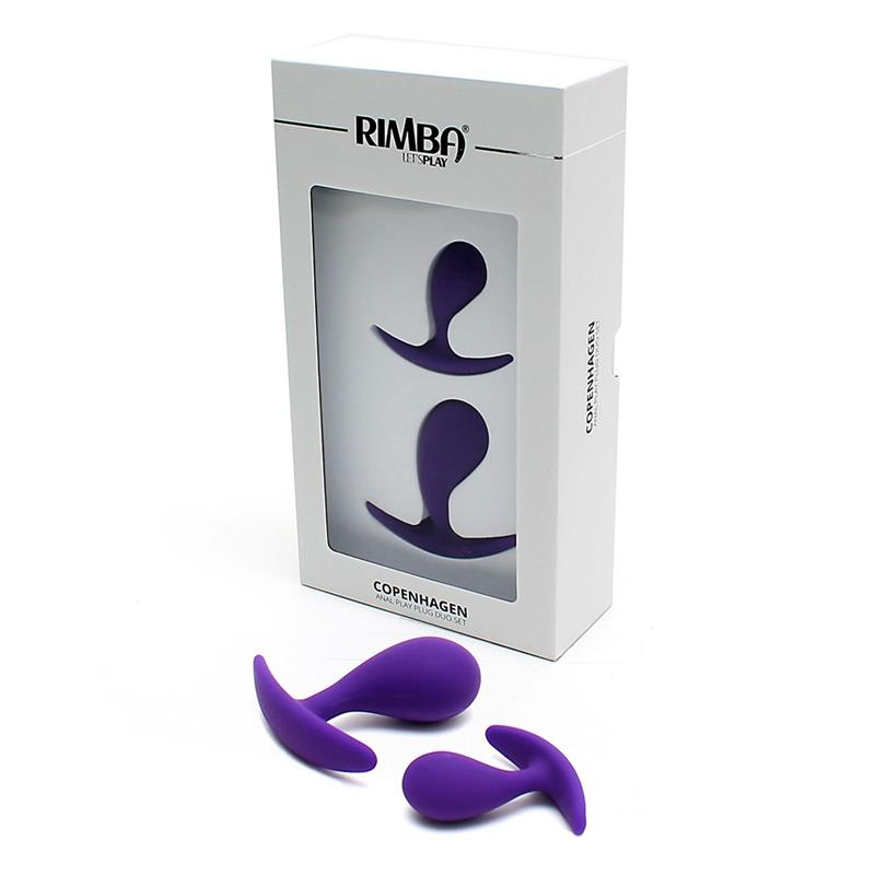 Set of 2 Anatomic Butt Plugs Copenhagen Purple