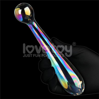 Glow in the dark Glass Dildo Twilight Gleam Alluring Arc