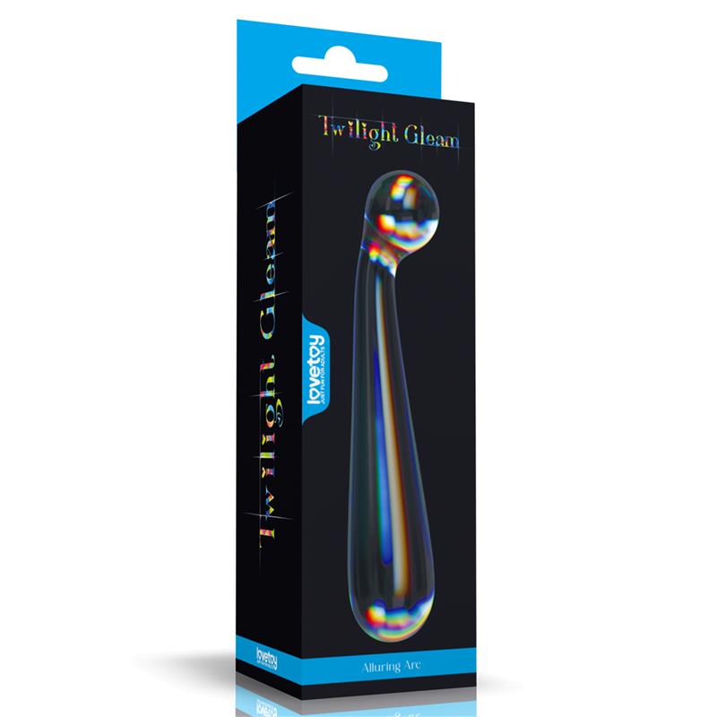 Glow in the dark Glass Dildo Twilight Gleam Alluring Arc