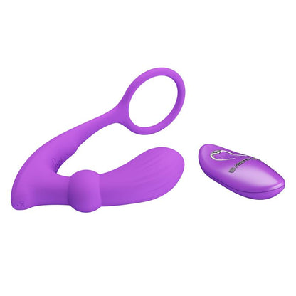 Warren Remote Controlled Vibrating and Pulsating Anal Plug and Penis Ring