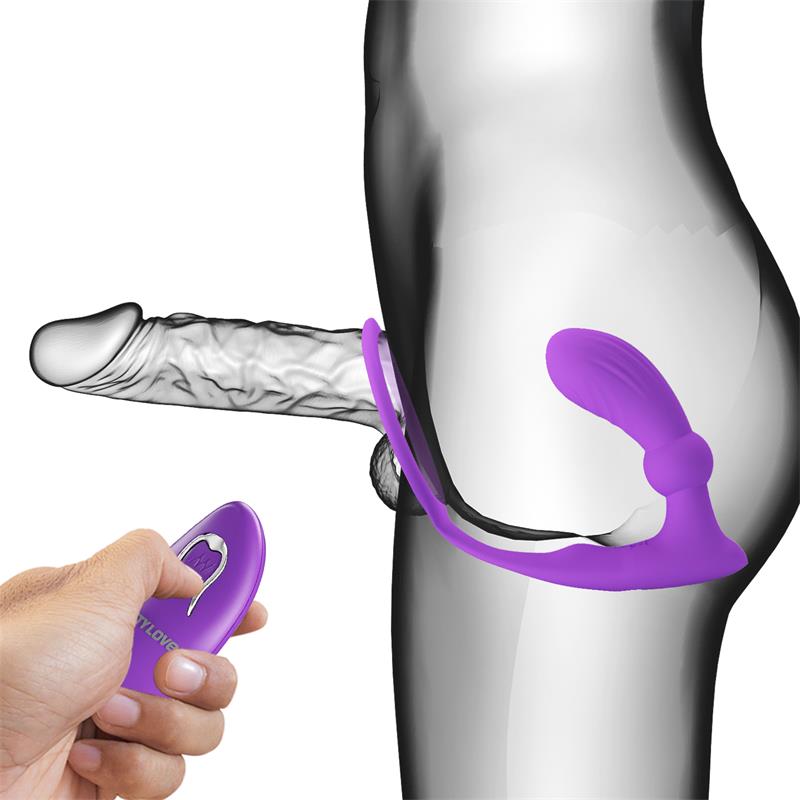 Warren Remote Controlled Vibrating and Pulsating Anal Plug and Penis Ring