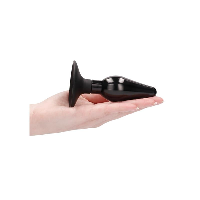 Butt Plug Set Pointed Large Suction Cup Black