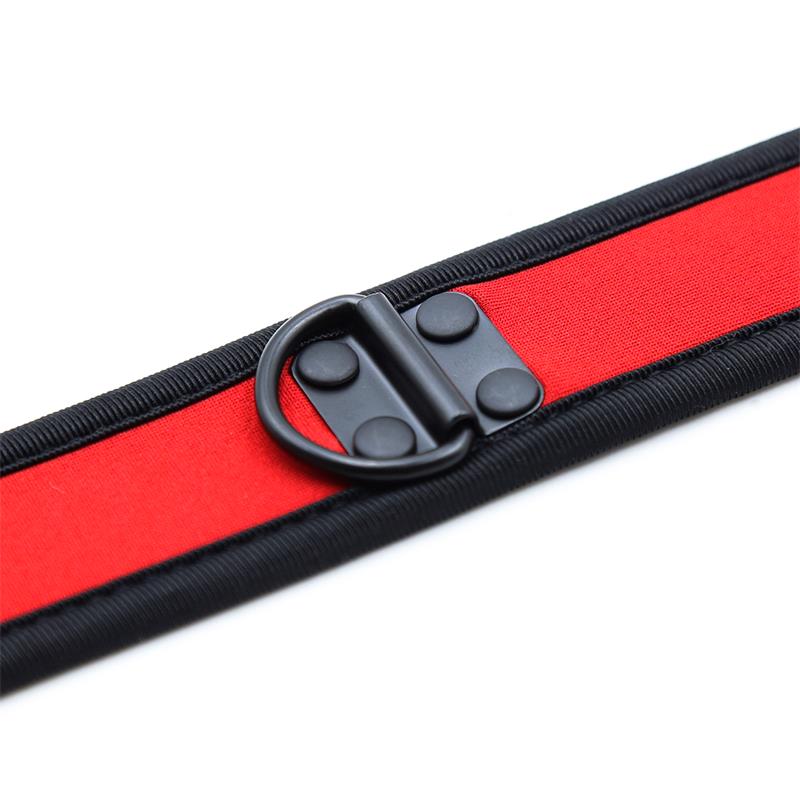 Neoprene Puppy Collar Adjustable Red