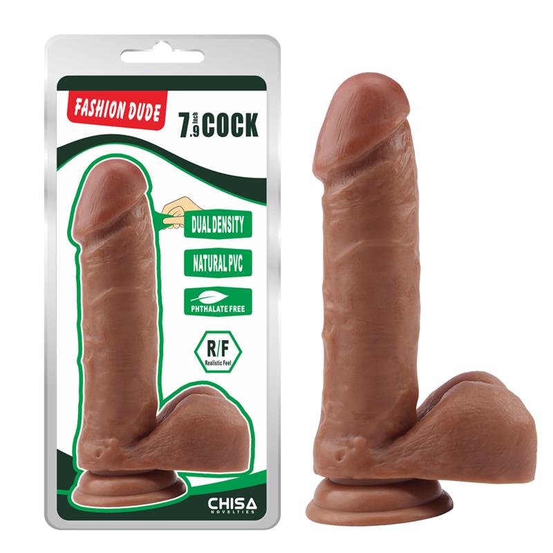 Dildo Dual density Fashion Dude 20 cm Tan