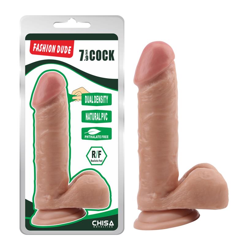 Dildo Dual density Fashion Dude 20 cm Flesh