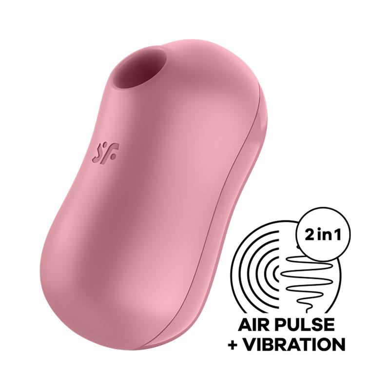 Cotton Candy Clitoris Sucker and Vibrator Light Red