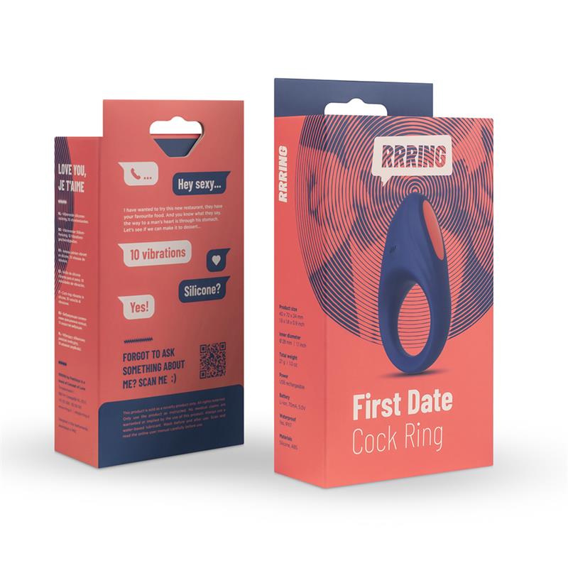 Rring First Penis Ring with Vibration USB Silicone