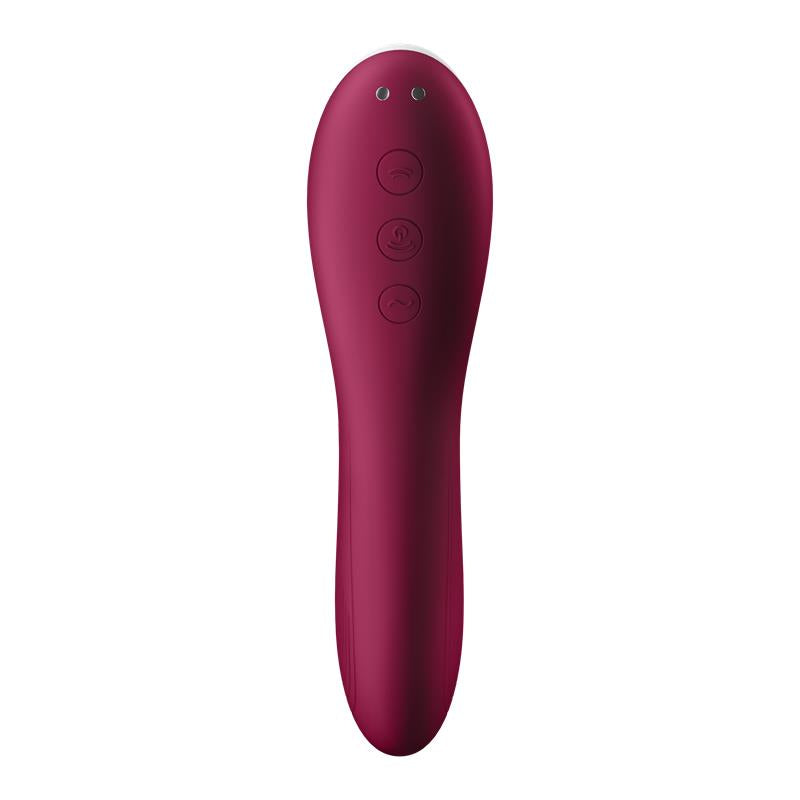 Dual Crush Vibe And Clitoris Sucker USB Red