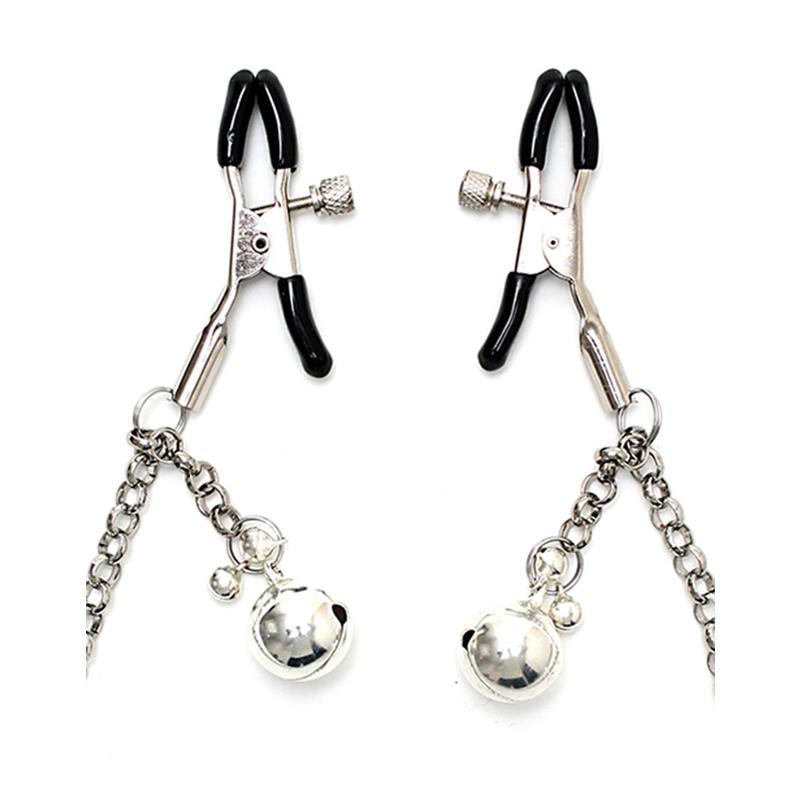 Nipple Clamps with Chain and Tincle Bells