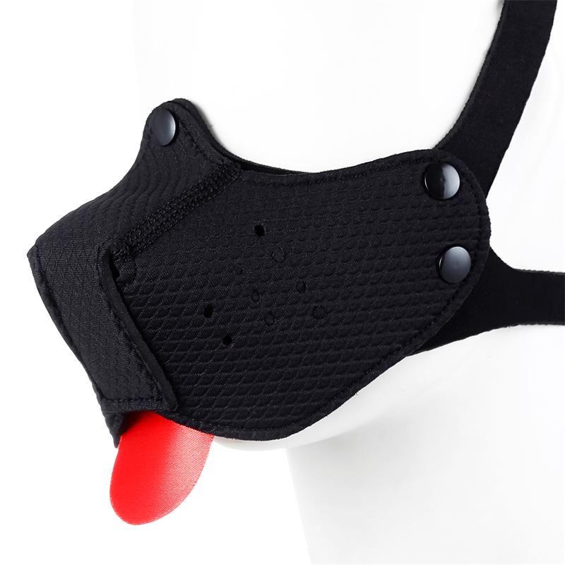 Neoprene Puppy Face Mask Adjustable and Desmontable Black