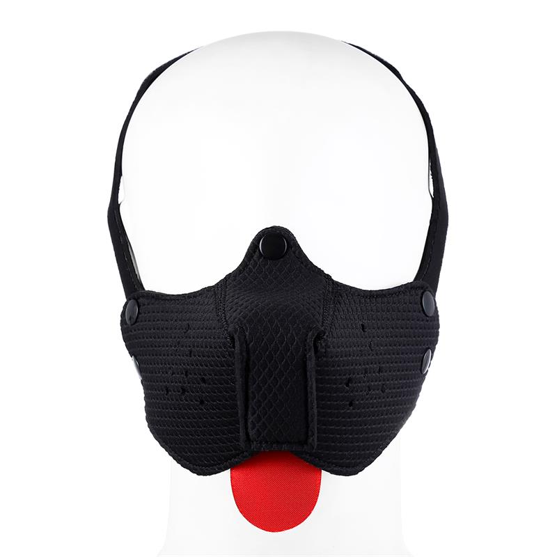 Neoprene Puppy Face Mask Adjustable and Desmontable Black