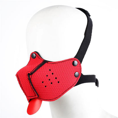 Neoprene Puppy Face Mask Red