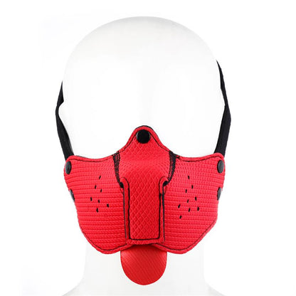 Neoprene Puppy Face Mask Red