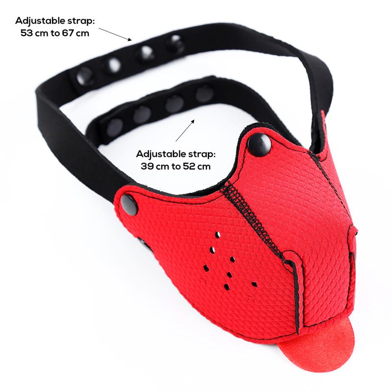 Neoprene Puppy Face Mask Red