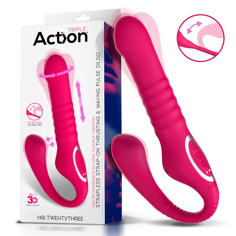 No TwentyThree Double Vibe Pulsation and Thrusting Flexible 180¬¨¬®¬¨¬Æ‚Äö√Ñ√∂‚àö‚Ä†¬¨¬•