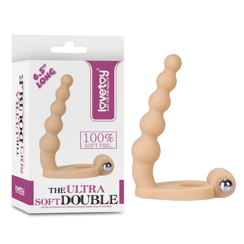 Anal Stimulator The Ultra Soft Bead 65 with Vibration Flesh