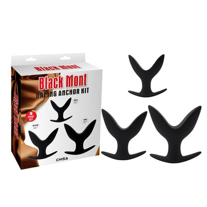 Pack 3 Gaping Anchor Silicone Black