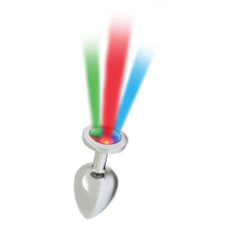 Butt Plug with Led Lights Pisa Silver