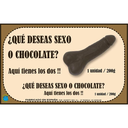 Pure Chocolate Bar Penis Shape 200 gr