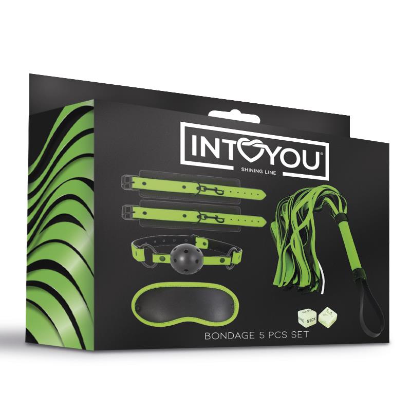 Glow in the Dark Bondage Set with 5 Pzs