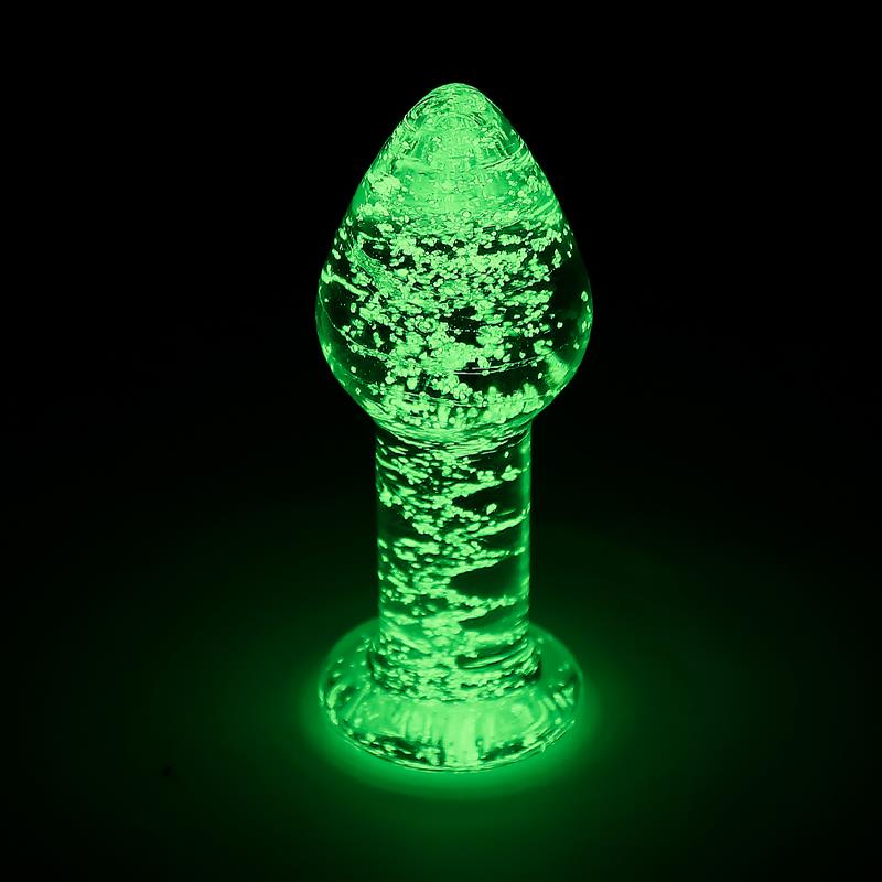 Glow in the Dark Glass Butt Plug