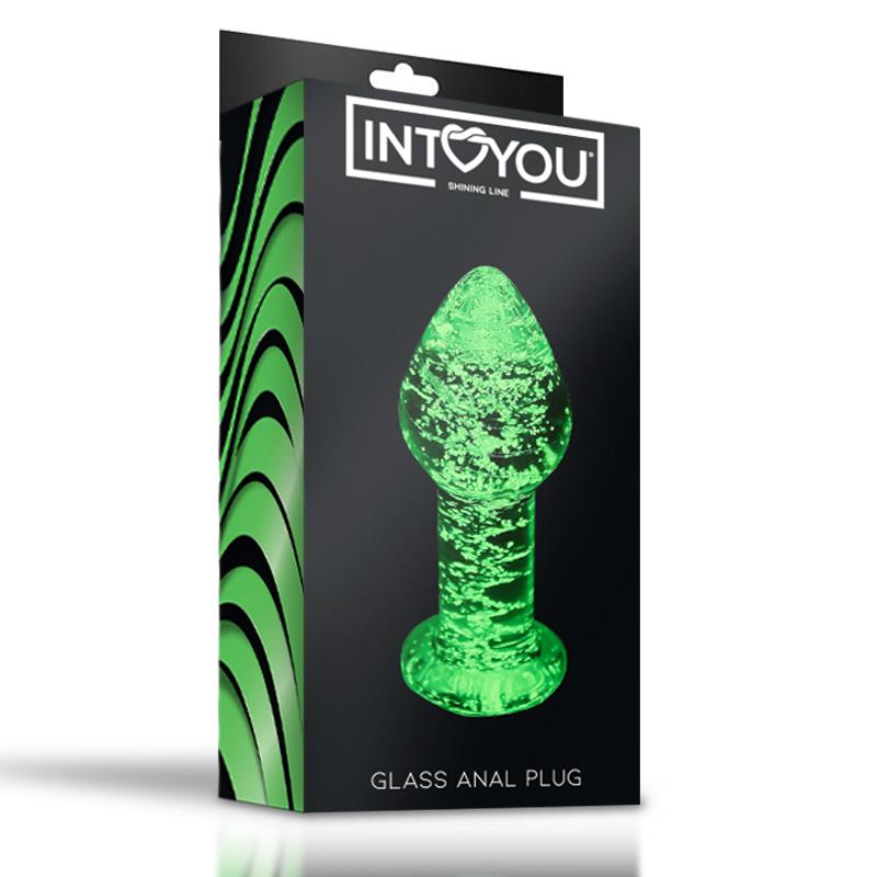 Glow in the Dark Glass Butt Plug