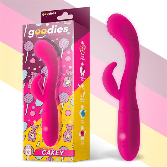 Cakey G Spot and Rabbit Vibe USB Silicone Fuchsia