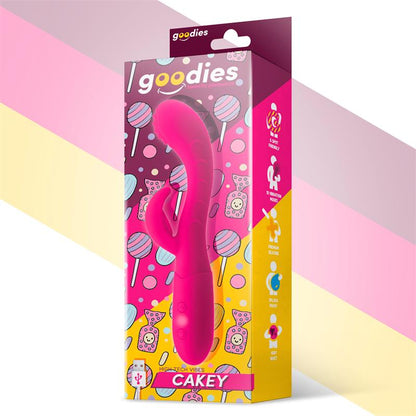 Cakey G Spot and Rabbit Vibe USB Silicone Fuchsia