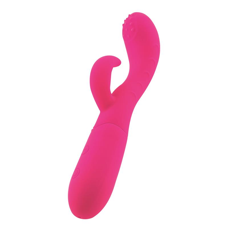 Cakey G Spot and Rabbit Vibe USB Silicone Fuchsia