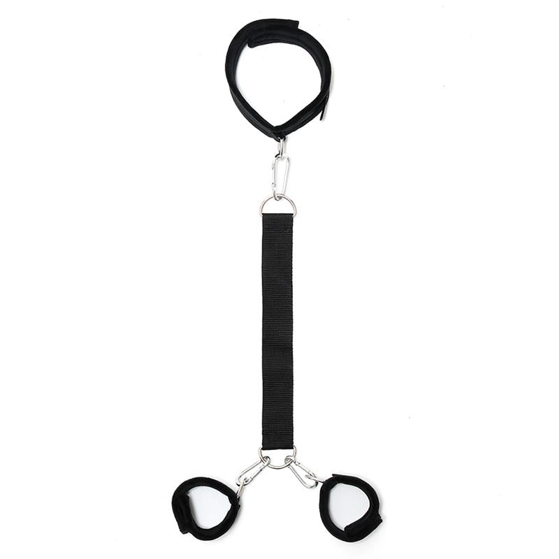 Soft Collar to Handcuffs with Leash Adjustable