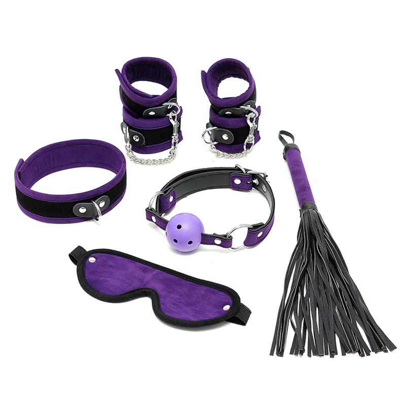 Rimba Bondage Play Complete Restraint Set Purple