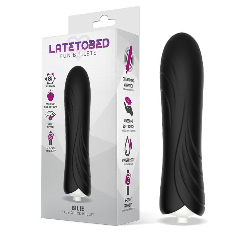 Bilie Easy Quick Vibrating Bullet Silicone Black