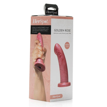 Herspot Dildo Golden Rose Medium Size