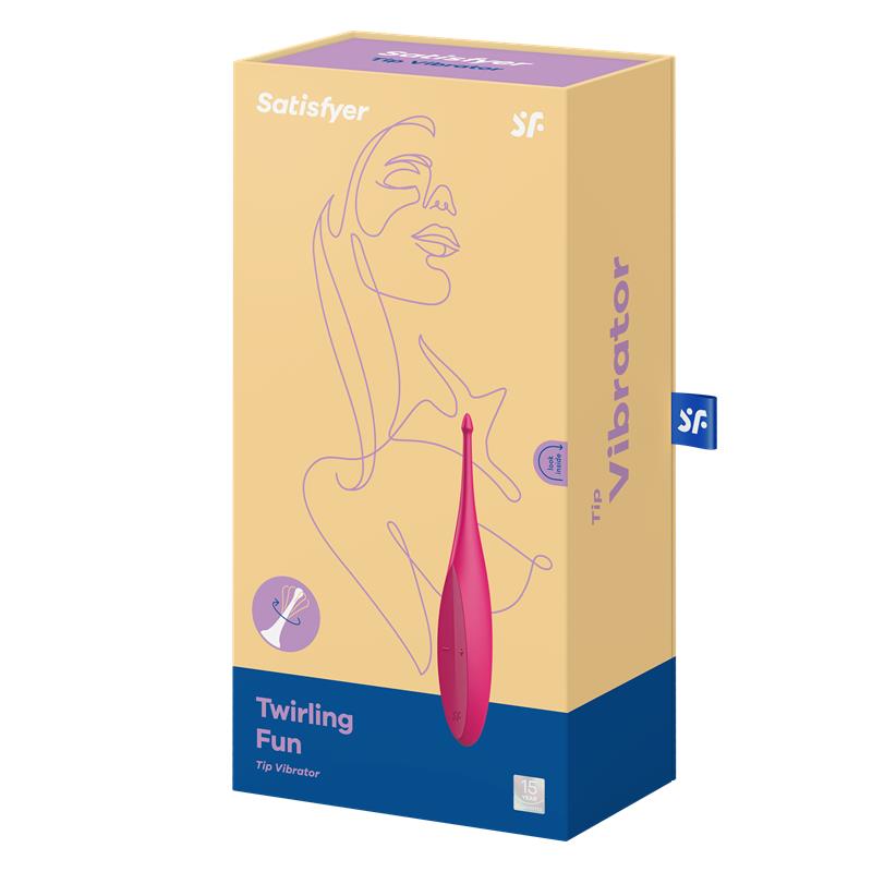 Twirling Fun Tip Vibrator Silicone USB Pink