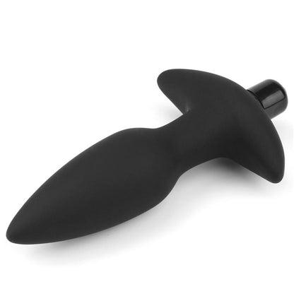 Butt Plug Fantasy Plug with Vibration Black