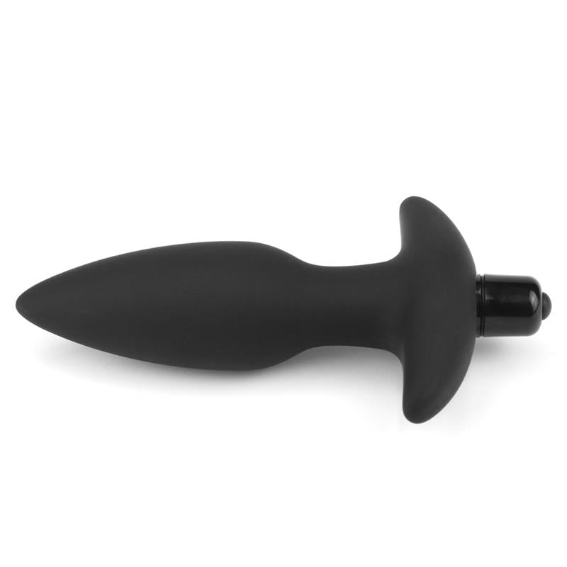 Butt Plug Fantasy Plug with Vibration Black