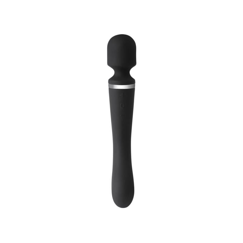 Massage Wand with 2 Motors Silicone Black