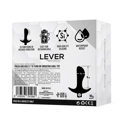 Lever Anal Plug with Vibration USB Silicone