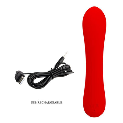 Prescott Vibrator USB Silicone Red