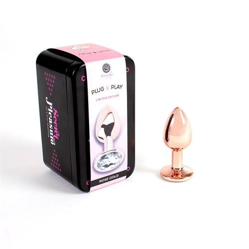 Rose Gold Metal Butt Plug Size S