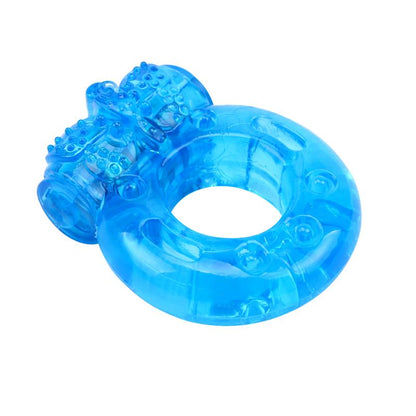 Vibrating Cock Ring 18 cm Blue