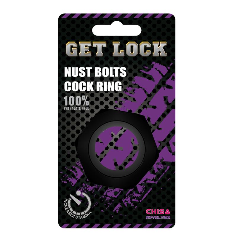 Nust Bolts Cock Ring Black