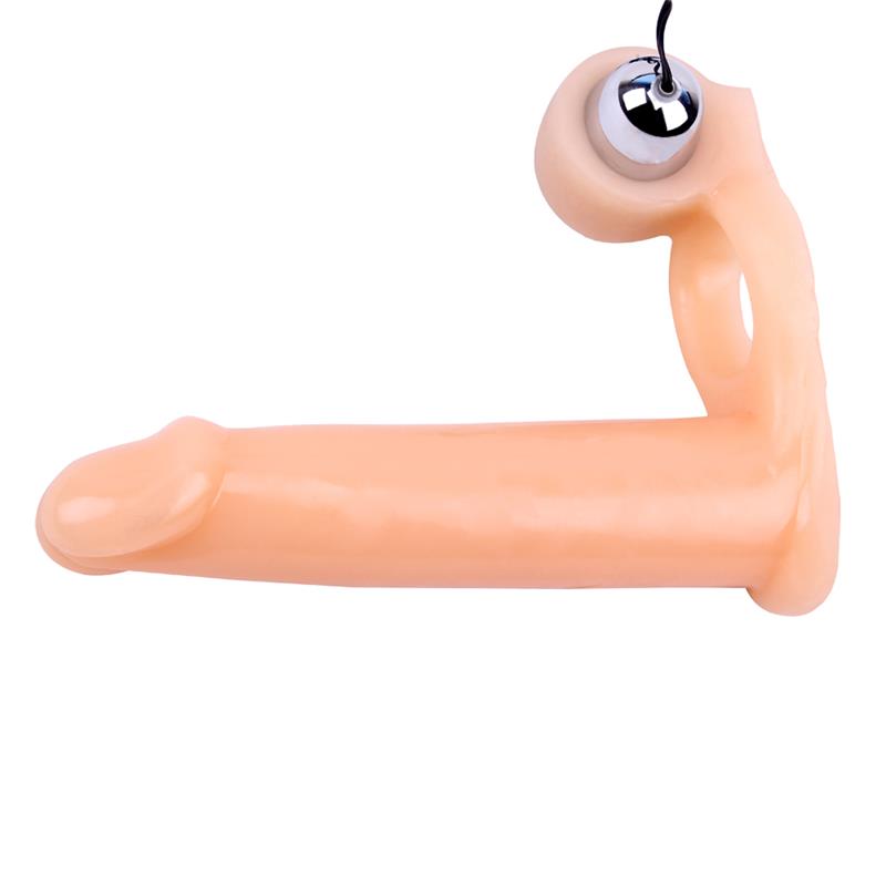 Penis Sleeve with Vibration 155 cm Flesh