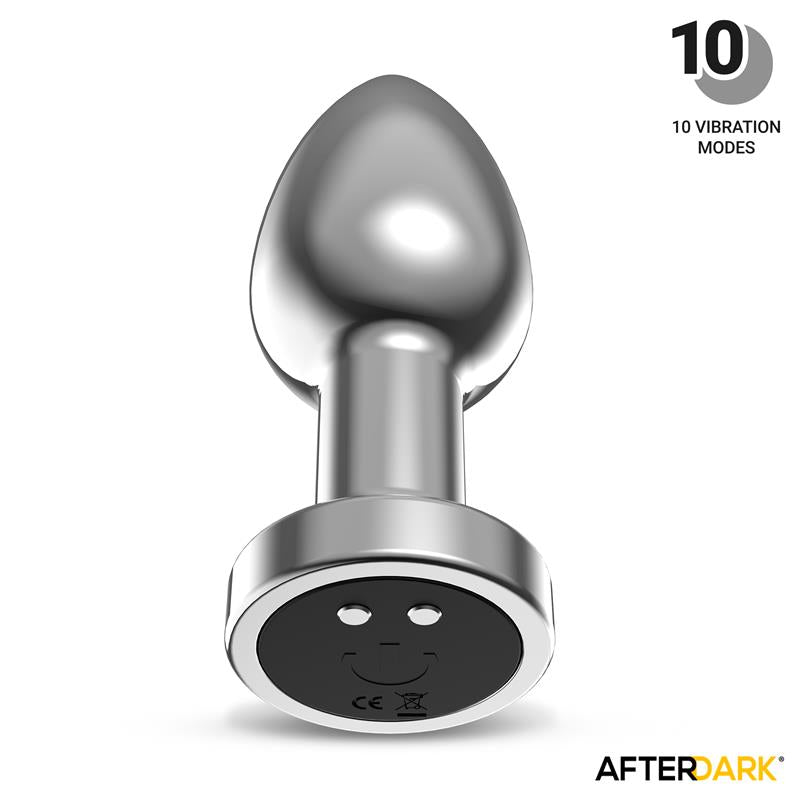 Dimpor Chrome Anal Plug with Vibration and Magnetic USB Size S