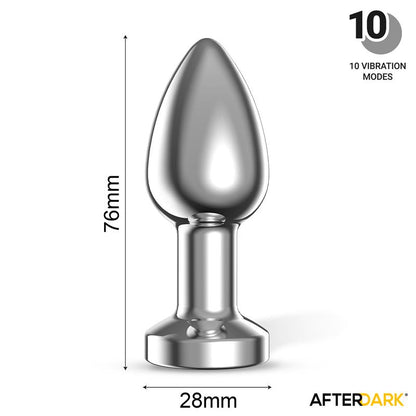 Dimpor Chrome Anal Plug with Vibration and Magnetic USB Size S