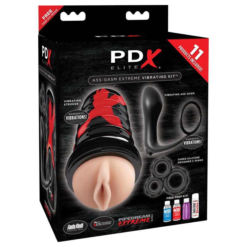 PDX Elite Ass Gasm Extreme Vibrating Kit